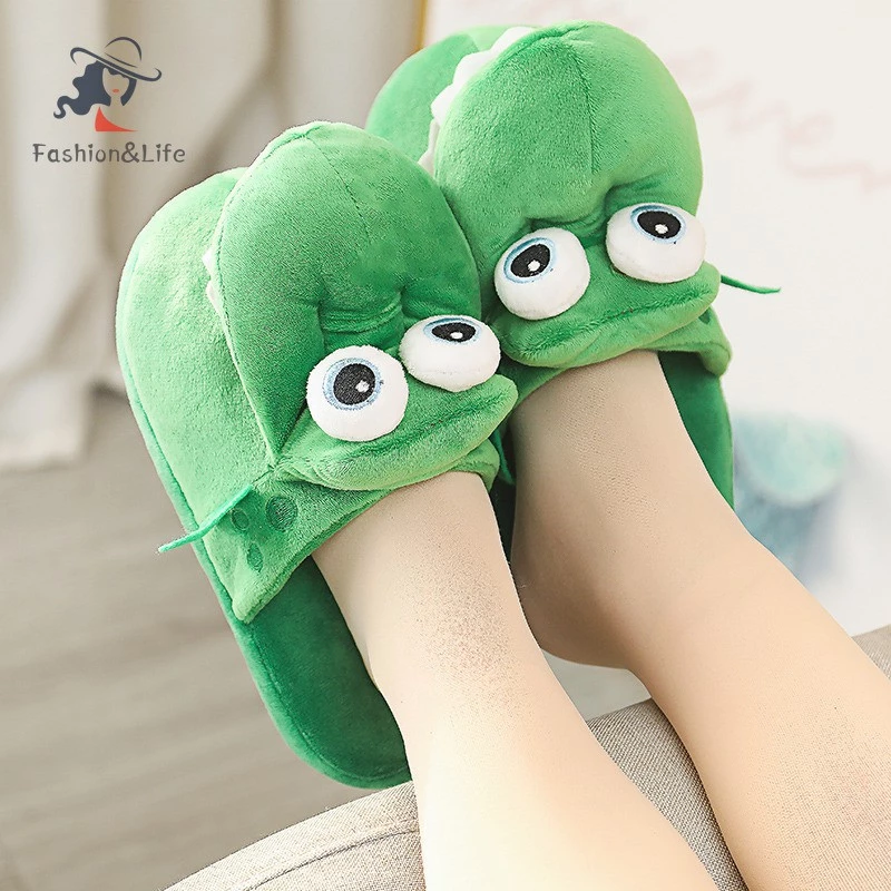 ❤️ hot selling ❤️dép bông mang trong nhà hình chú cá sấu dễ thương cho nữ